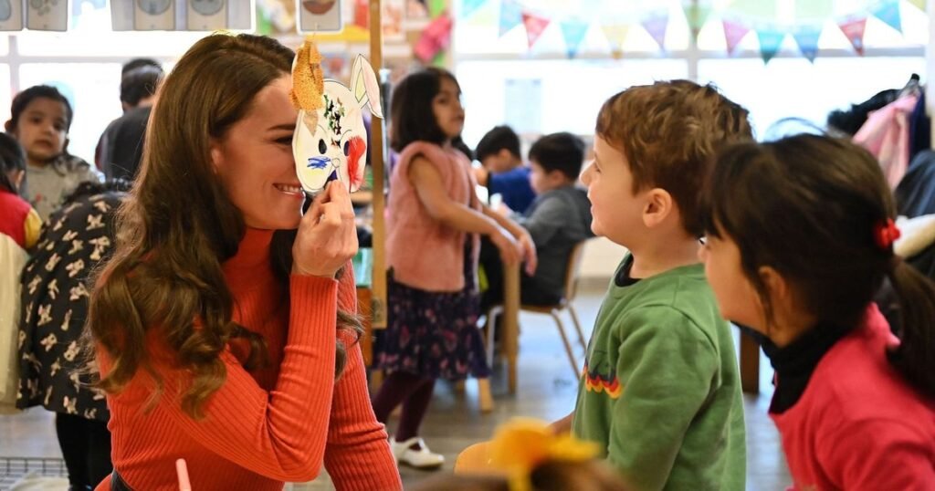 Princess Kate brushes off Prince Harry drama as she playfully hides behind mask