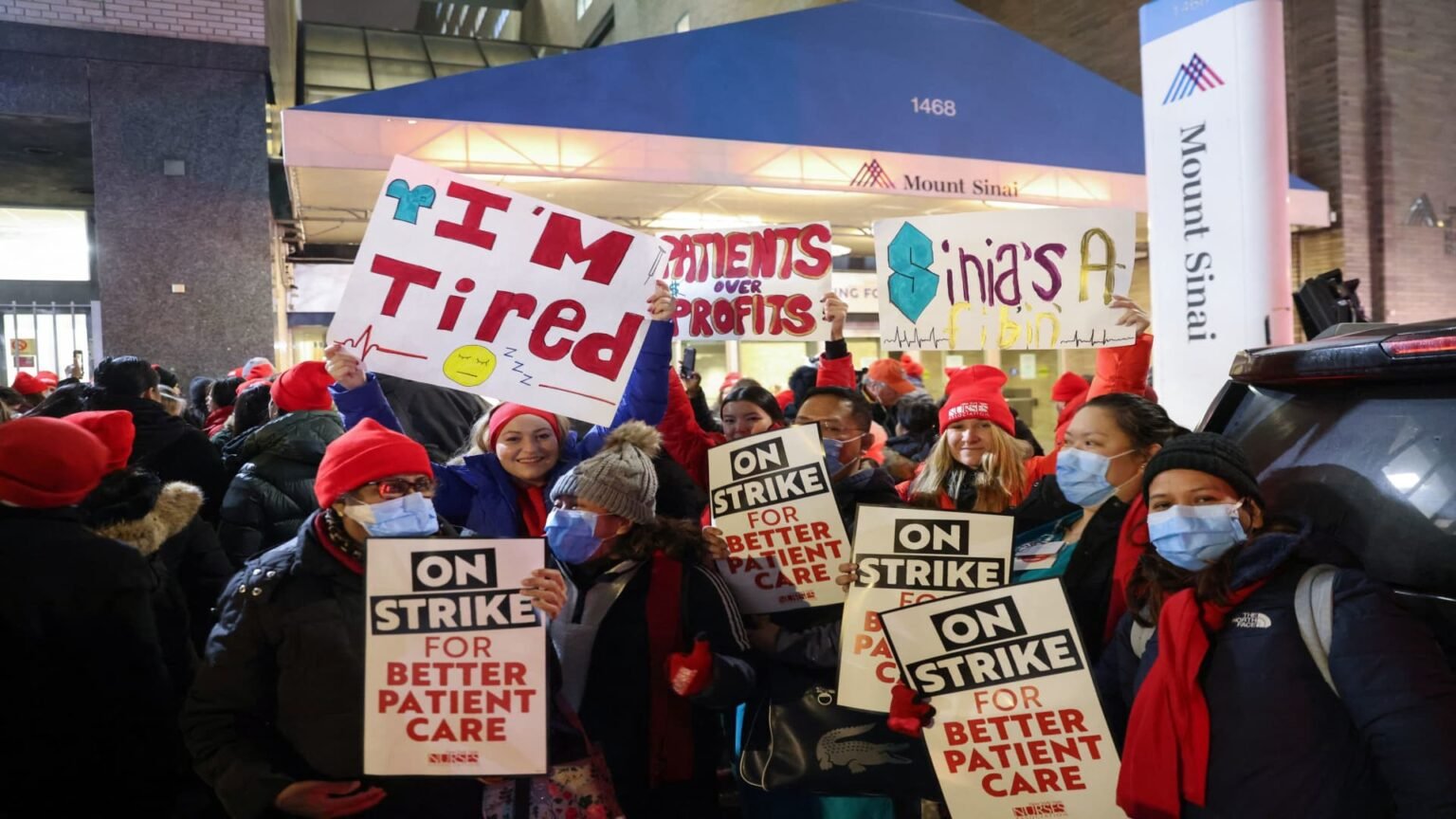 Nurses go on strike at two big New York City hospitals