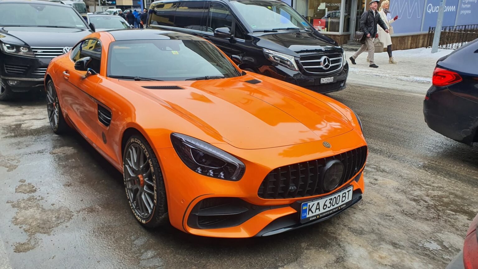 $1.4 trillion wipeout hits crypto industry at Davos — except for a lone flashy orange bitcoin car