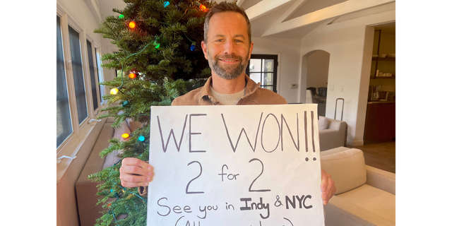 Kirk Cameron in a recent photo, when he was able to confirm his then-upcoming appearances at two public libraries that had previously indicated they weren't interested in hosting him at their facilities. After he and his publisher persisted, he was able to hold events there.