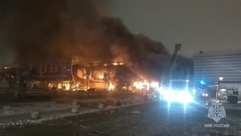 One dead after fire ravages one of Russia’s biggest shopping centres