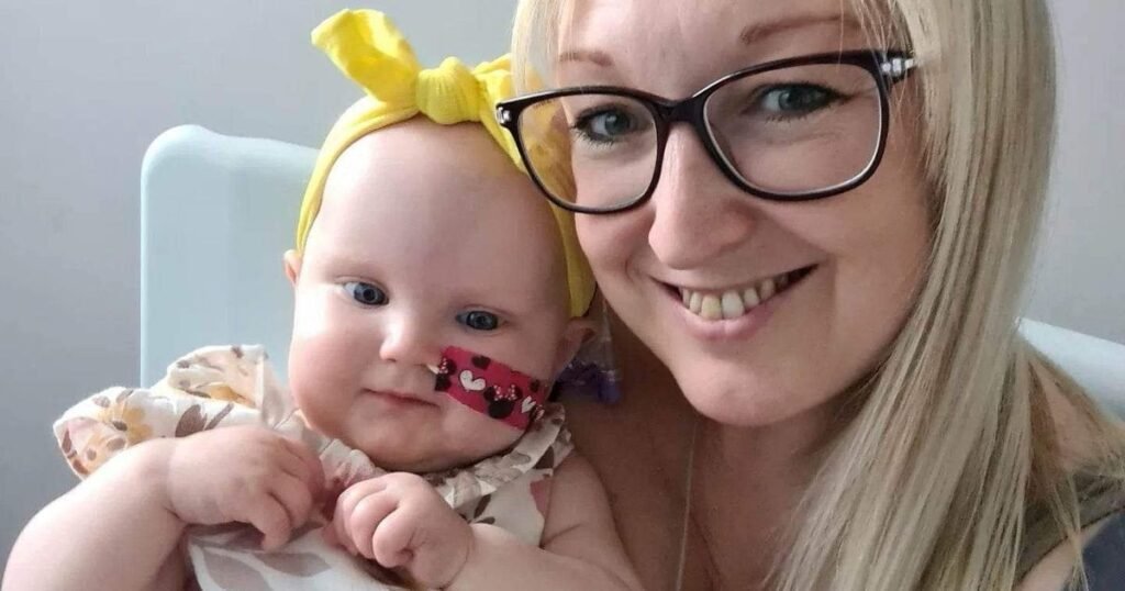 Baby’s brain tumour detected after mum notices extraordinary growth on her head