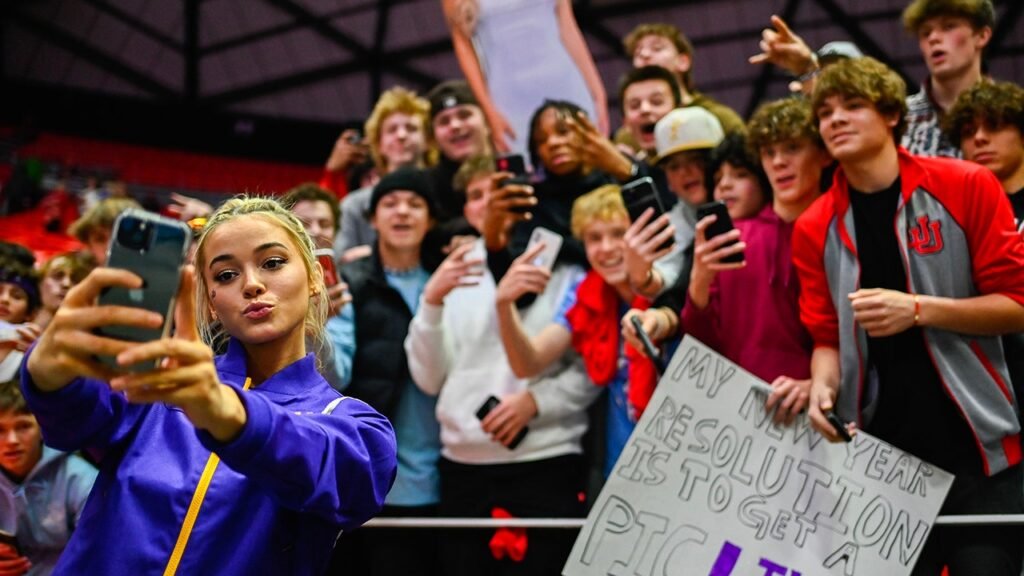 LSU’s Olivia Dunne urges fans to be ‘respectful’ after claims of incidents at meet surface