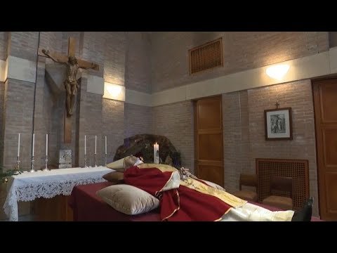 Pope Benedict’s body lies in state at St Peter’s Basilica ahead of Thursday’s funeral
