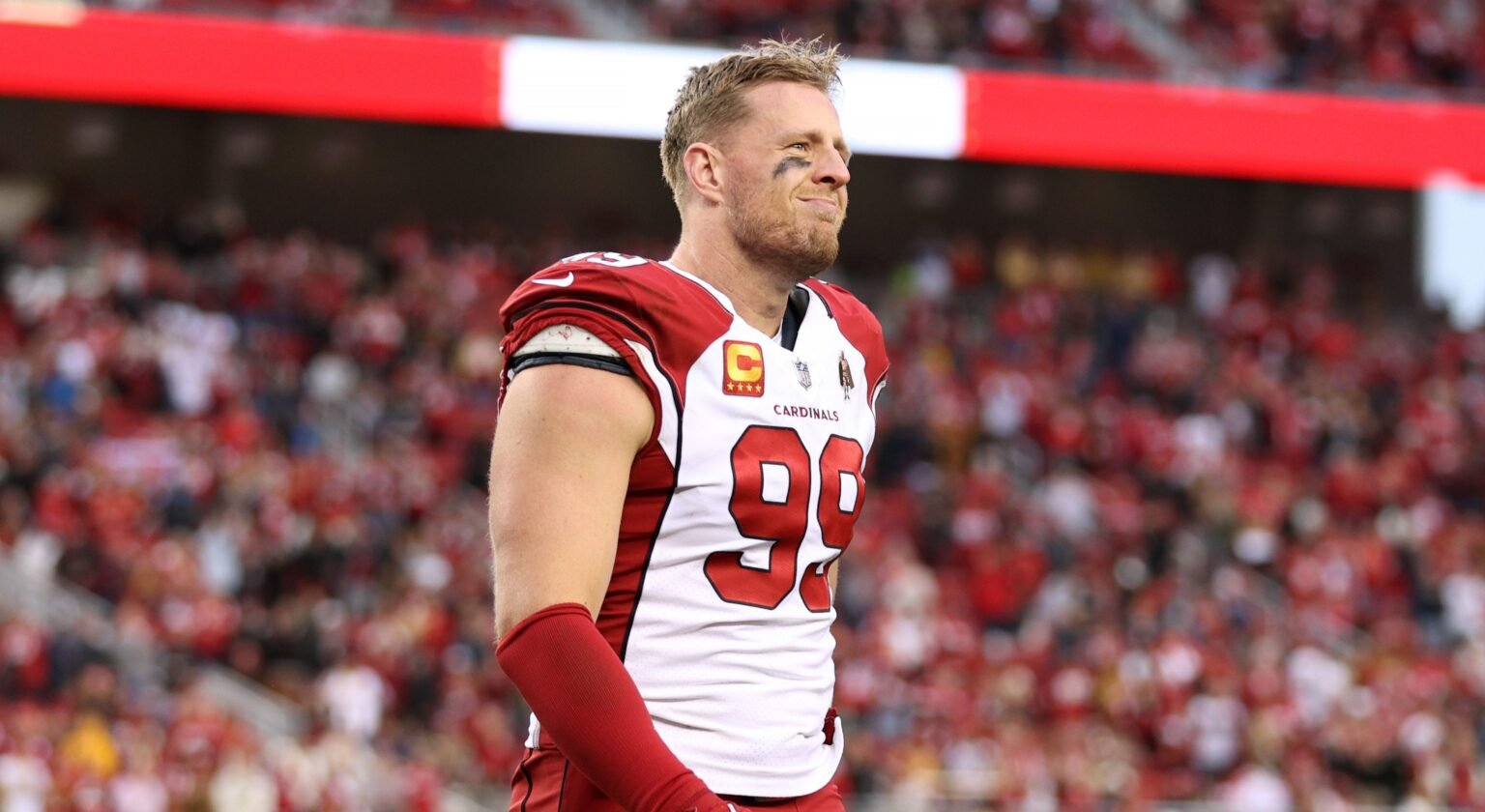 J.J. Watt can’t hold back tears while watching touching congratulatory video