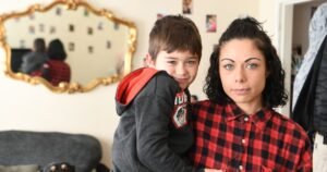 Mum forced to sleep on sofa with her kids due to dripping wet carpets and mould