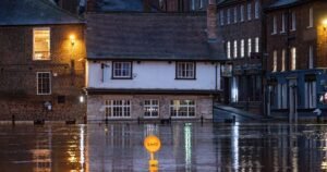 Pubs underwater and sewage running in streets as river bursts banks amid floods