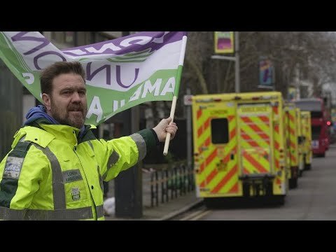 Ambulance workers in England and Wales strike in latest health sector disruption