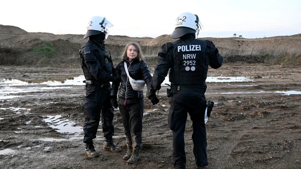Greta Thunberg laughs in video with German police before coal mine detention photo-op: ‘Staged for cameras’