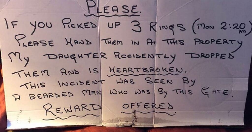 ‘Overjoyed’ bride gets lost engagement ring back thanks to sign in mum’s window