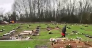 Bodies fall out of coffins as ‘traumatised’ pallbearers slip in flooded cemetery