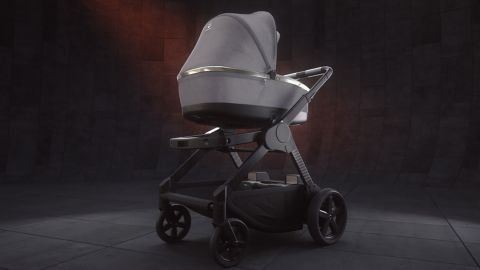 The self-driving stroller allows for hands-free strolling but only when a child is not inside
