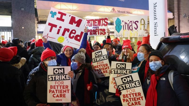 7,000 ‘exhausted and burnt out’ NYC nurses walk out