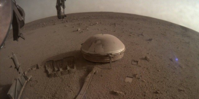 A view of Mars from NASA's Mars InSight Lander.