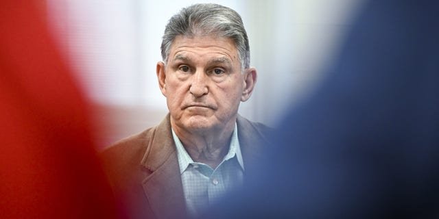 Senator Joe Manchin, a Democrat from West Virginia, in Piketon, Ohio, US, on Thursday, Oct. 20, 2022.