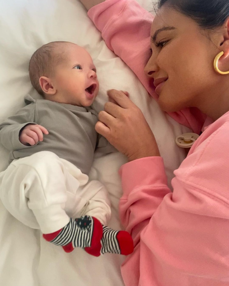 Baby Malcolm and Olivia Munn