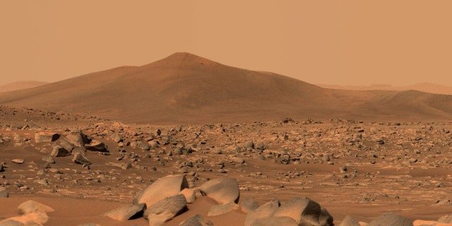 NASA’s Perseverance Mars rover used its dual-camera Mastcam-Z imager to capture this image of "Santa Cruz," a hill within Jezero Crater, on April 29, 2021, the 68th Martian day, or sol, of the mission.