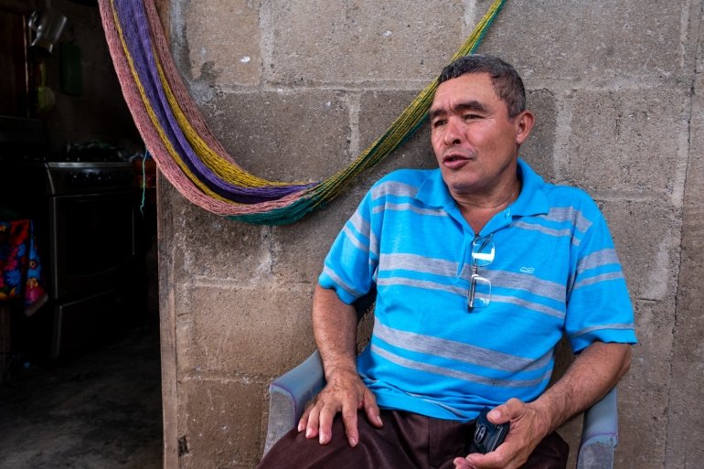 Reynaldo Dominguez, prominent activist for defence of the Guapinol River and brother of Aly Dominguez, one of the slain environmentalists [Seth Berry/Al Jazeera]