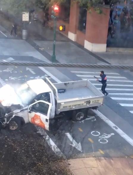 A new video shows the chaotic moment accused Saipov was confronted and shot by an NYPD officer.