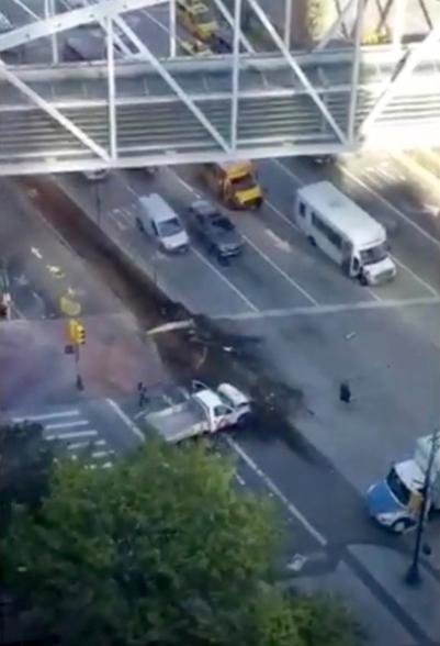 A new video shows the chaotic moment accused Saipov was confronted and shot by an NYPD officer.
