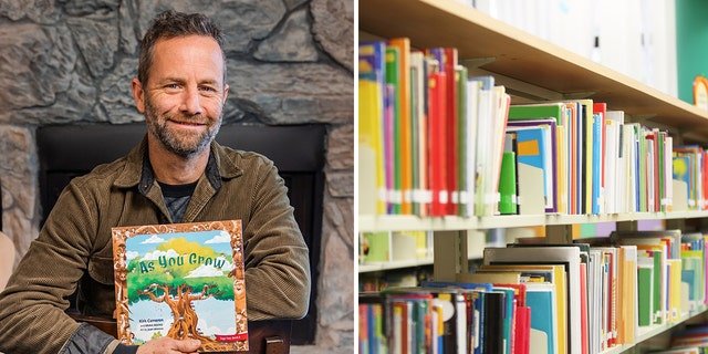 Kirk Cameron holds a copy of "As You Grow." He and his publisher are now planning a number of public library story-hour events across the country.