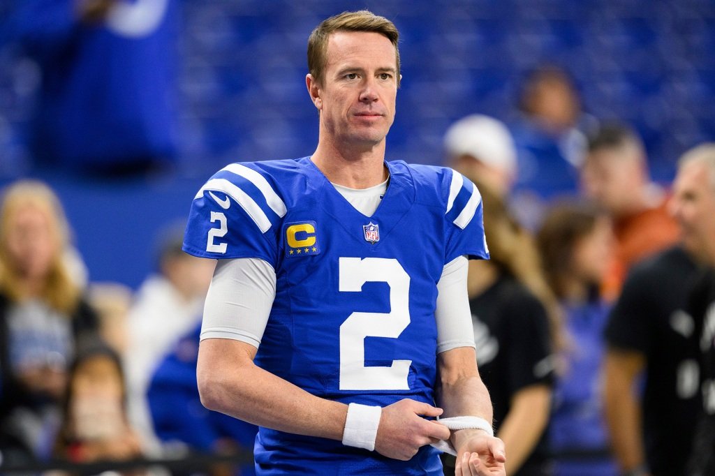 Colts quarterback Matt Ryan before a game against the Texans on Jan. 8, 2023.