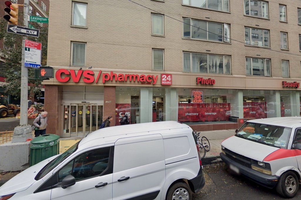 The CVS on Lexington Avenue near East 87th Street, where cops say the incident occurred.