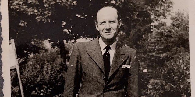 An image of George Bourlet. He hid a young boy and his mother from the Nazis during World War II, at great risk to himself and his own family.