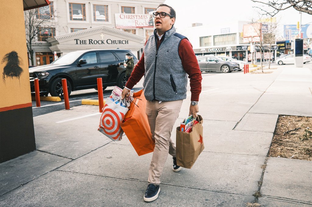 Santos outside his sister's apartment in Elmhurst on Dec. 27, 2022.