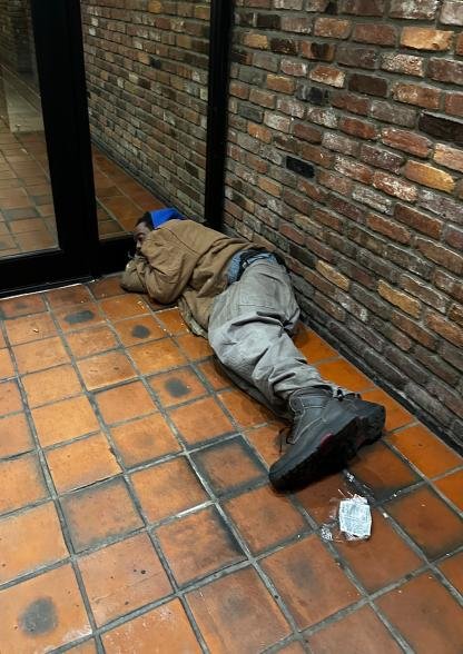 Local terror "Howard", a known homeless man who has been terrorizing the NYC neighborhood of Gramercy.