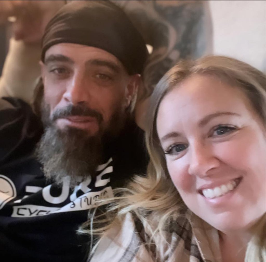 Jay Briscoe with his wife Ashley.