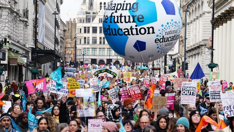 Britain hit by biggest day of strikes in a decade as pay disputes escalate