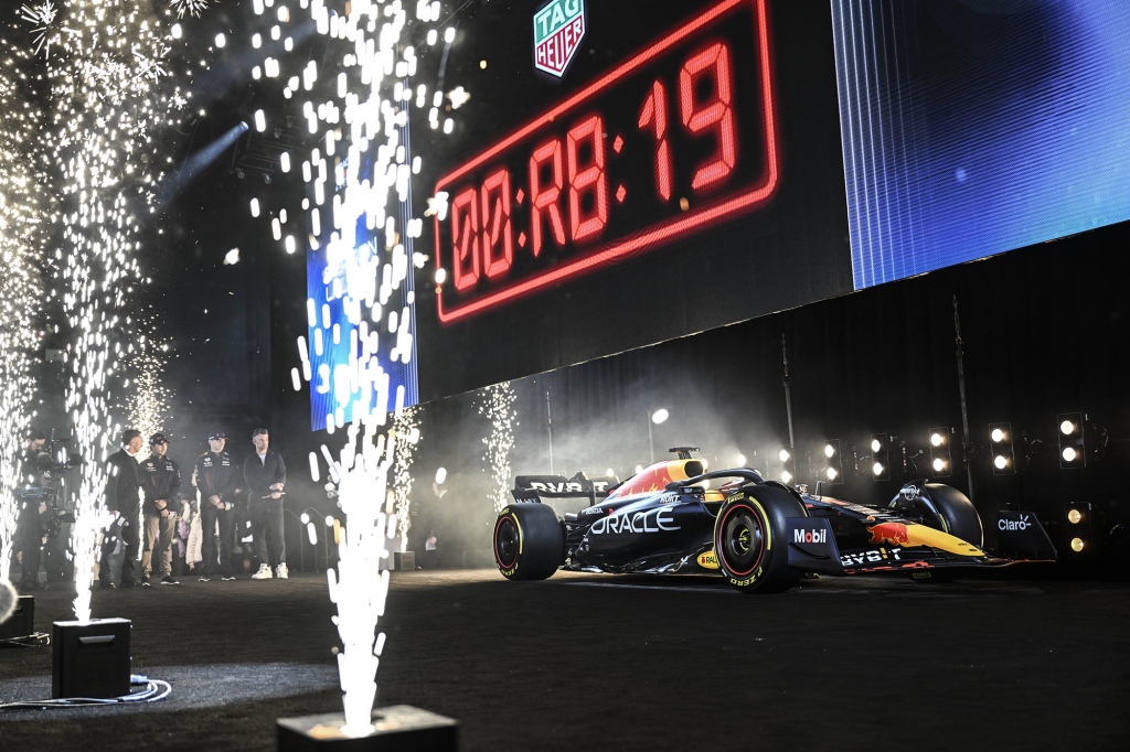 Red Bull launches its 2023 car in New York City. 
