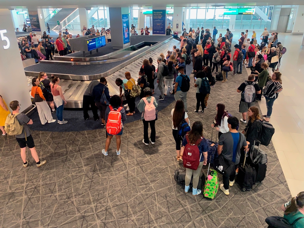 Baggage claim at LaGuardia Airport