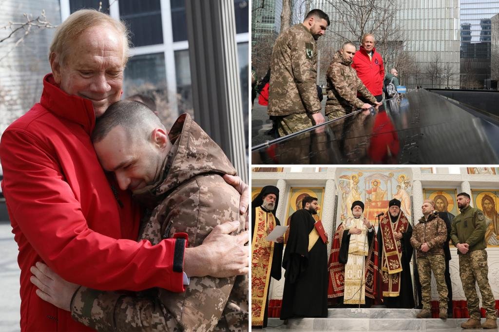 Ukrainian soldiers tour World Trade Center on way to Super Bowl